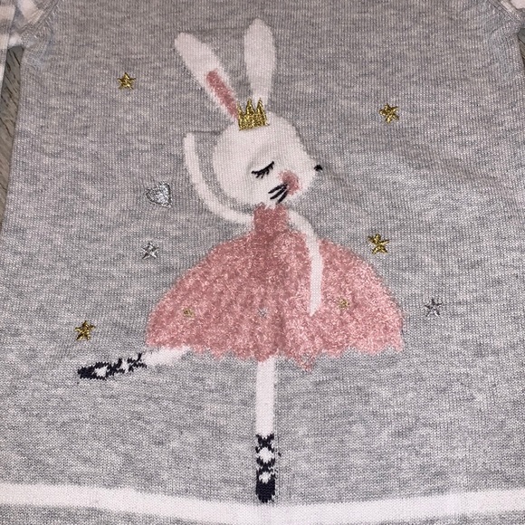 Primark 18-24 Mth Bunny Ballerina Sweater Dress - Picture 3 of 6